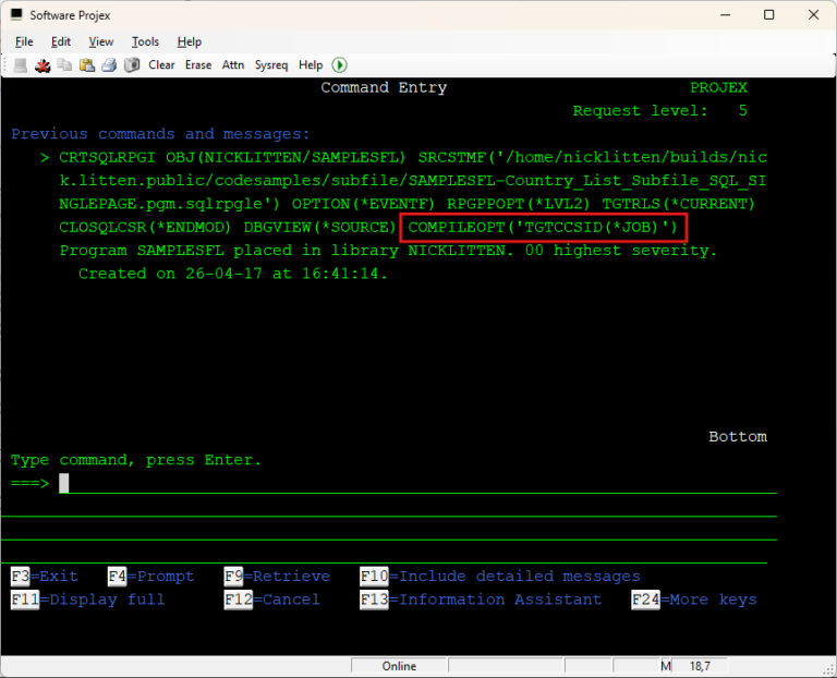The source file CCSID 1208 is a Unicode CCSID which cannot be used with ...