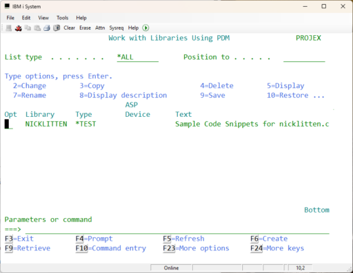 Instruct Pdm IBM I PDM (Programming Development Manager) | Nick Litten [IBM I AS400 ...
